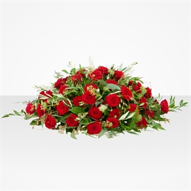 Bloemstuk 'warm rood'