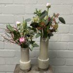 DutZ vaas Fenn taupe mondgeblazen slanke vaas 18 of 24 cm