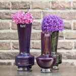 DutZ vaas Vibe paars aubergine mondgeblazen smalle vaas